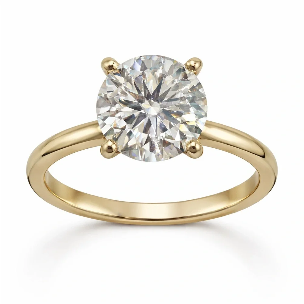 3 CTW Moissanite Solitaire Ring